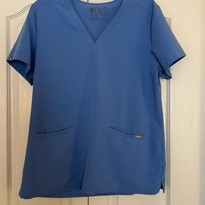 FIGS -Periwinkle Blue Scrub Top -LG